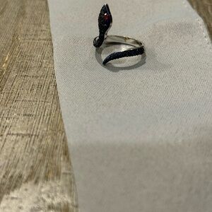 Elegant Black and Silver Ring